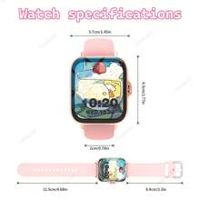 Children's Smart Watch With Wireless Calling, Message Reminders, Multi-Sport Mode, Shutter Control, Calculator, Calendar And Other Practical Functions, Silicone Strap, Is The Perfect Holiday Gift For Children - 彩色 - 查看 11