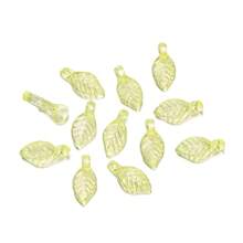 100pcs/Lot 5x10.5mm Acrylic Leaves Charms Beads Mini Tree Leaf Beads For DIY Making Jewelry Earrings Necklace Accessories Materials - Acrylic Leaves - View 8