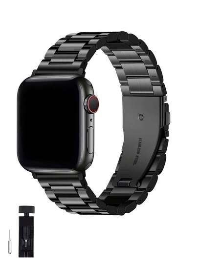 1 pieza Compatible con Correa para Apple Watch de 49mm, 46mm, 45mm, 44mm, 42mm, 41mm, 40mm, 38mm, Correa de metal de acero inoxidable de negocios para Banda de Reloj Serie 9, Ultra 2, SE, Ultra Serie S10 9 8 7 6 5 4 3 2 1 Hombres y Mujeres
