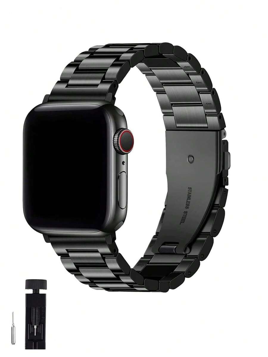 1 pieza Compatible con Correa para Apple Watch de 49mm, 46mm, 45mm, 44mm, 42mm, 41mm, 40mm, 38mm, Correa de metal de acero inoxidable de negocios para Banda de Reloj Serie 9, Ultra 2, SE, Ultra Serie S10 9 8 7 6 5 4 3 2 1 Hombres y Mujeres