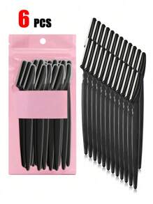 66/40/30/12/6/3 件不锈钢眉毛剃须刀套装，带护套，适用于男士和女士胡须 Navaja- 去角质 Dermaplaning 工具-多功能脱毛套装，适用于身体、面部、眉毛精准修饰工具、Berad 修剪器，适合旅行使用和 Barberia - 黑色 - 查看 11