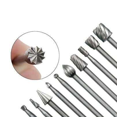 10x Brocas Tungstênio Escultura Madeira Alumínio Gravura 3*6