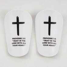 1 Pair Mini Master Cross Design Football Shin Guards, Adult Clip-On Leg Protector - Thick & Durable Mini Soccer Shin Pads, Suitable For All Seasons