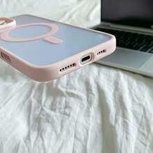 Transparent Baby Pink Bumper Soft Gel Magnetic Charging Protective Case | Compatible With MagSafe, Shock-Resistant Ultra-Thin, Compatible With Iphone - Baby Pink - View 8