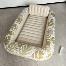 SLOOSH 70" X 46" Inflatable Sun Lounger Pool Float, 4-In-1 Sunbathing Bathtub Raft With Pillow, Inflatable Adult Pool Float, Sunbed Lounge Chair, Kids Ball Pit Party Gift, L-Blue, Pink - Multicolor - View 18