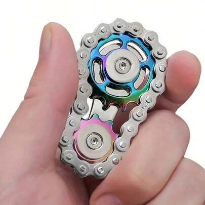 1pc Dual Speed Finger Spinner - Metal Alloy Material, Smooth Bearing, Portable, Suitable For Indoor And Outdoor Use, No Power Required, Stress Relief Toy, High-Quality Metal Texture, Well-Crafted