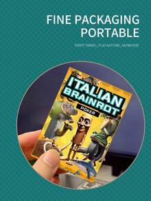 1 Deck Of 54 Pcs Italian Brainrot Quirky Style Playing Cards, Including Tung Tung Tung Sahur, Tralalero Tralala, Schimpansinni Bananini Cards, Suitable For Family Gatherings, Party Entertainment Activities - Multicolor - View 4