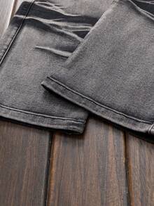 European And American New Men's Street Fashion Versatile Hip-Hop Motorcycle Style Straight Tube Slim Fit Multi Pocket Workwear Jeans - màu đen - Xem 7