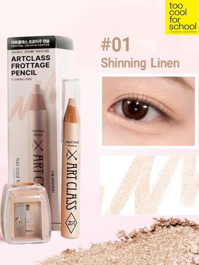 Too Cool for School Crayon Frottage Artclass, avec 1 taille-crayon professionnel offert, Crayon pour ombre à paupières, contour des yeux et poches sous les yeux, Crayon surligneur, pailleté, éclaircissant, Bâtonnet applicateur pour ombre à paupières, Bâton d'ombre à paupières à texture crémeuse, Crayon pour les yeux, Bâton d'ombre à paupières et crayon eyeliner estompable, Éclaircisseur d'ombre à paupières, Mélange doux et naturel, Texture délicate, Éclat lumineux longue tenue, Lisse, Maquillage quotidien, Beauté coréenne