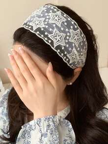 3 peças/1 peça Novo Headband com Renda, Faixa de Cabelo Simples, Versátil e Elegante Antiderrapante, Clipe de Cabelo Estilo Coreano Minimalista de Banda Larga para Mulheres, Adequado para Penteados, Férias, Fotos na Praia, Novos Lançamentos de Primavera/Verão, Presente para Amigos, Faixa de Cabelo, Aro de Cabelo, Acessórios de Cabelo para Mulheres, Acessórios de Beleza Doméstica Presentes para Mulheres, Acessórios de Cabeça, Viagem, Aniversário - Branco - Visão 5