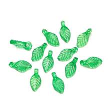 100pcs/Lot 5x10.5mm Acrylic Leaves Charms Beads Mini Tree Leaf Beads For DIY Making Jewelry Earrings Necklace Accessories Materials - Acrylic Leaves - View 11