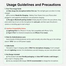 HITOZON 适用于智能手机的专业无线领夹式麦克风，即插即用无线麦克风，带 4 个配件，领夹式麦克风用于视频录制、教学、采访、播客、会议、视频博客、录音、直播 - 黑色 - 查看 6