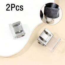 2/4/8/12/20/30pcs Shorten The Pants Legs With Invisible Fixing Clips, Prevent Dragging At The Bottom Of The Pants Legs, Hide The Buckle Leg Closure Device Without Seams, Prevent Pants Legs From Dragging The Floor, Suitable For Jeans And Pants, Waterproof, Portable
