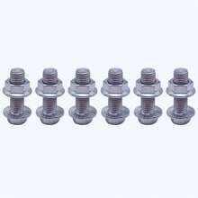 20/50 piezas Tuercas hexagonales con cabeza de cruz y ranura, plateadas en zinc blanco, adecuadas para automóviles, motocicletas y vehículos eléctricos