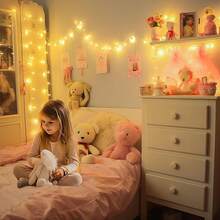1 Pc LED Lights Battery Operated - Multi-Length, Fairy Lights For Wedding, Halloween, Fall And Festival Home Decor Decoration, Garden, Party, Christmas Tree Indoor Outdoor Decorations, Travel Essential - 1 đèn ấm - Xem 2