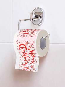 1 rouleau, papier toilette thème de Noël festif - Père Noël, renne et designs d'arbre de Noël mignons et de bandes dessinées, papier hygiénique doux pour la salle de bain, idéal pour les célébrations de Noël et des fêtes, cadeau de fête de Noël, décoration de fête de Noël