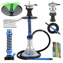 1 件套水烟全套，德国品质，单管硅胶水烟筒，含铝箔纸和一次性烟嘴男孩情人节心形女士情人节