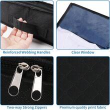 Black Underbed Storage Bags With Clear Window And 2 Reinforced Handles Under Bed Storage Containers For Clothing, Bedding, Comforter (2 Packs)