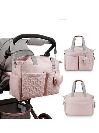 大容量婴儿车包，悬挂式婴儿车尿布包，妈妈和宝宝必备的孕妇包，带奶嘴口袋