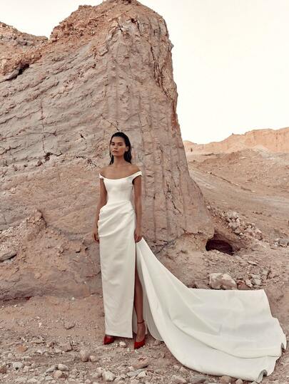 Basrey New Elegant White Spaghetti Strap Bodycon Maxi Dress, Floor Length Gown, Bridesmaid Dress, Suitable For Weddings And Bridesmaid Spring