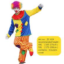 [Halloween Bestseller] Adult Clown COS Costume Full Set, Clown Costume Suitable For Men And Women, Circus Theme Party Performance Outfit - Multicolor - View 13