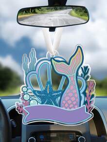 1pc Christmas Acrylic Ornament ,Mermaid Tail Shell Starfish Shape Acrylic Hanging Decor, Mermaid Theme Ocean Style Party Decoration, Christmas Tree Decoration Hanging Ornament, Christmas Home Mermaid Decor, Unique Legendary Mermaid Fantasy Art Holiday Decor Home Decor Christmas Decorations Room Decor