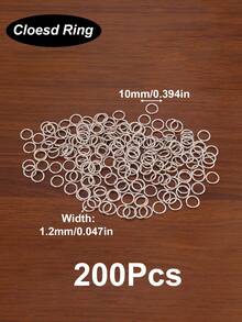 100-200 chiếc/lô Vòng nối kín bằng thép không gỉ dùng làm đồ trang sức, vòng đơn, phụ kiện làm khuyên tai, vòng tay, dây chuyền, móc khóa. - Vòng miệng kín - Xem 25