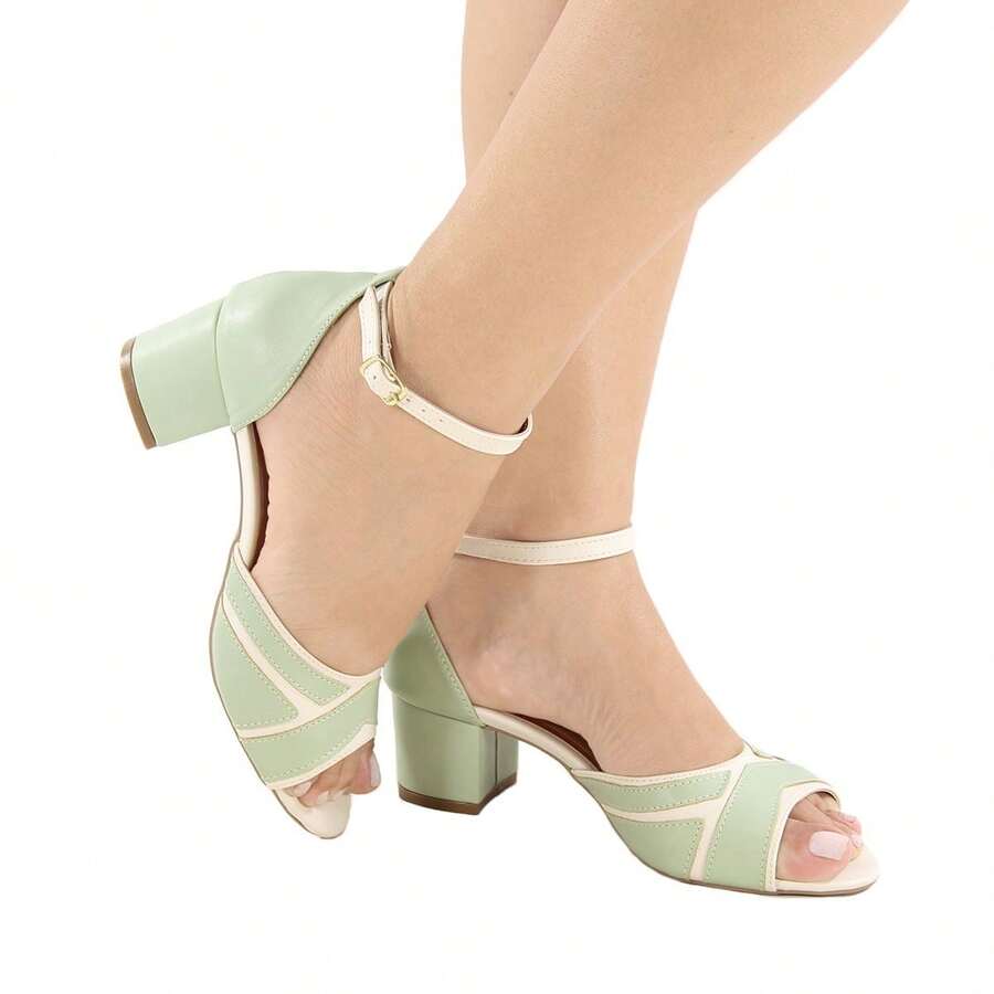 Bella Moça Women's Shoes Green Sandal With  Block - 綠色 - 查看 1