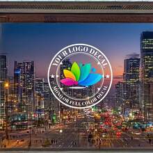 Customized Vinyl Transparent Glass Stickers For Shopping Malls, Offices, And Store Floors To Windows, Suitable For Glass Surfaces, Advertising Information, Promotion, Business Hours, Brand Promotion, And Corporate Logos, Cartoon Design