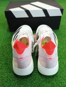 adidas Adizero Boston 12 舒適百搭低筒 訓練長跑跑步鞋 男女同款 白黑_JQ2552 - 白色/黑色/紅色/螢光綠 - 查看 2
