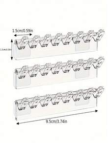 3-częściowy organizer ścienny na biżuterię z 8 haczykami na naszyjniki, bransoletki i kolczyki, oszczędzający miejsce wiszący organizer na biżuterię do sypialni, łazienki i garderoby, uchwyt ekspozycyjny Clear View, obrotowy stojak ekspozycyjny na biżuterię, elegancki, minimalistyczny organizer ścienny do małych przestrzeni, przenośne haczyki, opakowanie gotowe na prezent na święta, idealny na Boże Narodzenie, Halloween, Święto Dziękczynienia, Cyberponiedziałek, zakupy prezentów na Walentynki