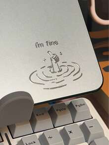 I'm Fine Feeling First DIY Metal Stickers, Funny Thumb Up Creative Stickers For Notebook, Laptop, Waterproof Phone Stickers