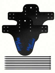 适用于山地车/公路车的快速释放挡泥板 | 高折射率塑料和免工具安装 - 适合所有尺寸的前后通用挡泥板，带防锈安装支架，加厚加宽自行车 - 全覆盖防雨保护器 - 彩色 - 查看 19