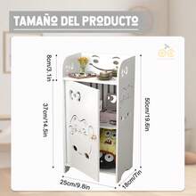 Mueble de Noche Moderno Simple Mini Almacenamiento Gabinete Pequeño Multifuncional Espacio Optimizado Diseño Minimalista Mueble Auxiliar para Dormitorio - Blanco - Ver 3