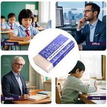 6/3/1 عبوة من أقلام الرصاص الممحاة للمدرسة والمكتب، ممحاة رسم أبيض، ممحاة فنية، تستخدم للتنظيف والإزالة دون إتلاف الورق، مناسبة للاستخدام المكتبي اليومي