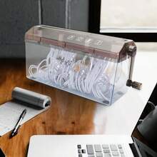 Portable A4 /A6 Paper Hand Electric Shredder Manual Straight Cut Home Office - Black - View 5