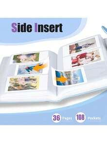 1PC 108Pockets 3-Inch PU Leather Photo Storage Album Suitable For Mini 12/11/9/8/7 3-Inch Albums, The Best Choice For Collecting Family Photos And Anniversary Photos - Multicolor - View 8