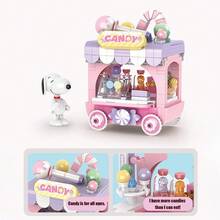 史努比街景系列-餐车&小商店迷你街景微积木套装、趣味玩具&装饰品；快来和史努比一起开店吧！ - 彩色 - 查看 3