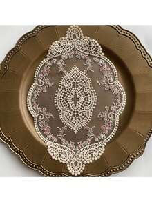 1pc Vintage French Lace Dining Table Mat, Home Decor