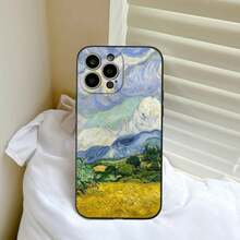 Art Van Gogh Ölgemälde Handyhülle FÜR iPhone 15 14 11 12 Pro 15 16 Plus 13 Pro MAX XR XS Schwarze Weiche Hüllen