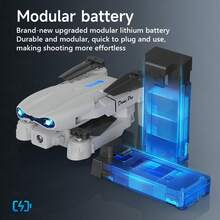 TOKQI Drone cuadricóptero E99 PRO 720P FPV con pantalla de control remoto y cámaras duales - Volteretas de 360°, retorno con un solo botón, video en tiempo real por WiFi, mantener altitud, adecuado para principiantes y adultos, diseño plegable (gran regalo para vacaciones) - Multicolor - Ver 8