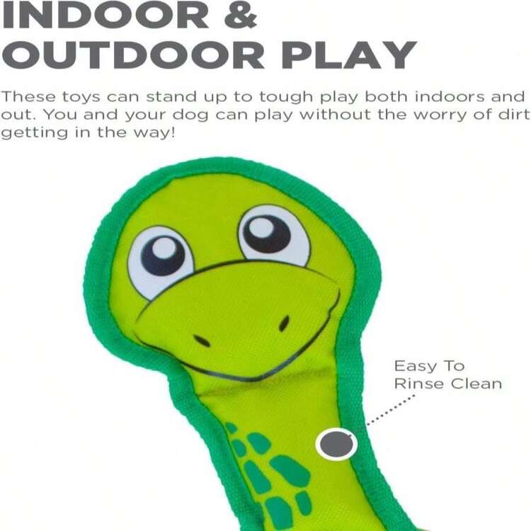 Outward Hound Fire Biterz Turtle Plush Firehose Material Interactive Dog Toy, Medium - ColorC - 查看 5