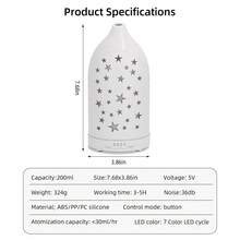 Star Hollow Essential Oil Diffuser  7 Adjustable LED Lights, Whisper-Quiet  Auto Off - White - View 8