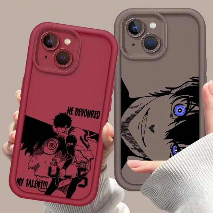 Custodia per telefono in TPU morbido, con design accattivante, blu scuro e carino, per Apple 16, 15, 14, 13, 12, 11, XR, XS, X, Pro Max, Plus