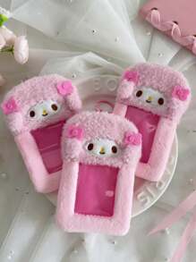 1pc Cute Melody And Pudding Dog Collection Card Holder Keychain - 14cm/5.5" Adorable Photo ID Holder With Display Case, Anime Keychain Accessory, Birthday/Christmas/Back To School Gift