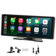 Wireless Car Stereo, 10-Inch HD Portable Radio Touch Screen Compatible With Apple CarPlay And Android Auto, CarPlay Screen For Car With Voice Control, Mirror Link, Bluetooth, GPS Navigation - 10 inch - Xem 8