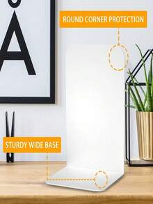 2/1 pieza Soporte de libros de escritorio, Soporte de libros multifuncional, Estantería de libros a prueba de terremotos, Estantería de libros portátil, Acrílico, Organizador de libros, Compartimento independiente, Apertura grande, Adecuado para dormitorio, sala de estar, escuela, dormitorio, escritorio de oficina, papelería, documentos, cocina, baño, regalo de cumpleaños, regalo de Navidad, regalo de Halloween, regalo para compañeros de clase