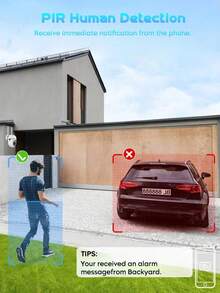 2/4 件 1080p 宠物/儿童/老人/保姆智能安全 WIFI 摄像头 - 宠物/儿童/老人/保姆家庭监控全天候彩色夜视、平移/倾斜/变焦、双向音频、5 倍数码变焦、运动和声音检测、自动报警 - 室内/室外安全摄像头 - 暖白色 - 查看 5