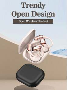 1 Pair Of Wireless Open-Ear Bone Conduction Earphones Ear-Hook Sports Running Heavy Bass Long Battery Life Headphones Unisex Style Smart Voice Assistant Wake-Up AI Translation Noise Reduction Digital Display