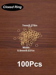 100-200 chiếc/lô Vòng nối kín bằng thép không gỉ dùng làm đồ trang sức, vòng đơn, phụ kiện làm khuyên tai, vòng tay, dây chuyền, móc khóa. - Vòng miệng kín - Xem 12